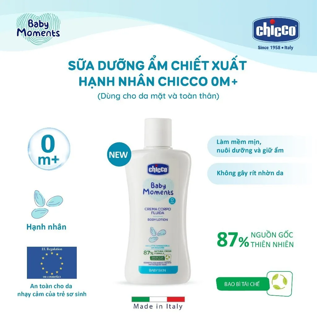 Ảnh Sữa dưỡng ẩm chiết xuất hạnh nhân Chicco 0M+ - Chai du lịch 50ml 2
