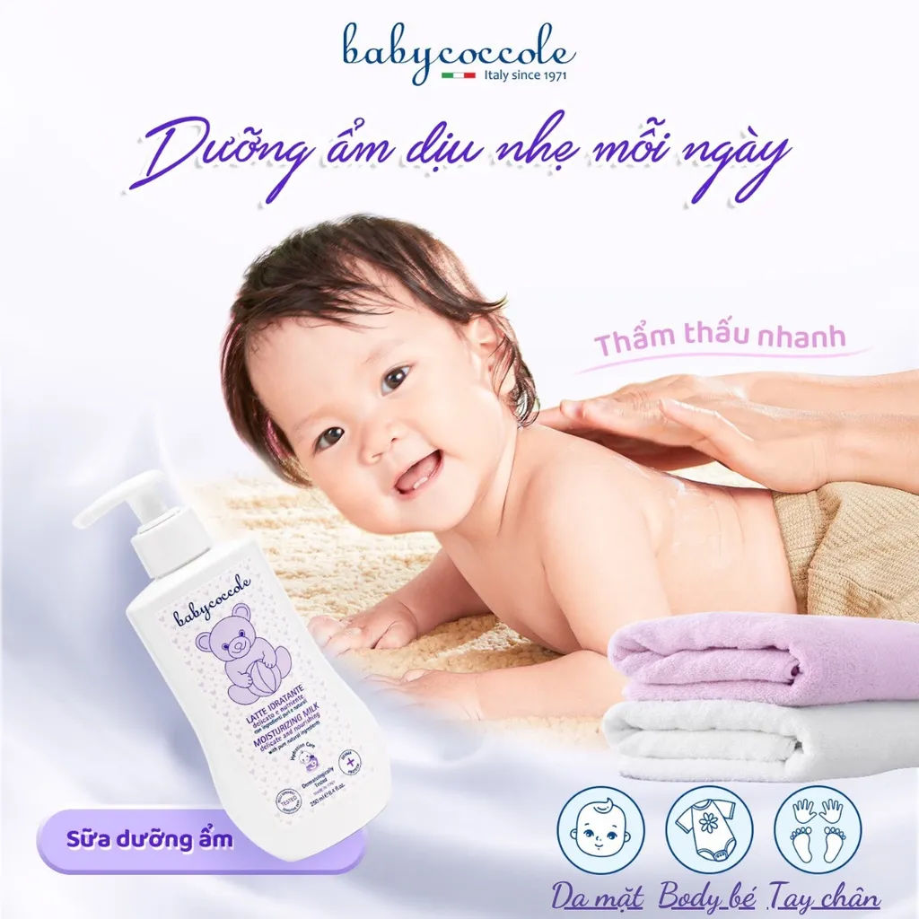 Ảnh Sữa dưỡng ẩm cho bé Babycoccole 0M+ dưỡng da trẻ em & em bé từ sơ sinh chiết xuất hạnh nhân 250ml 2