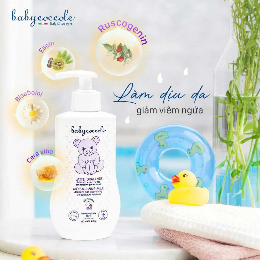 Ảnh Sữa dưỡng ẩm cho bé Babycoccole 0M+ dưỡng da trẻ em & em bé từ sơ sinh chiết xuất hạnh nhân 250ml 4