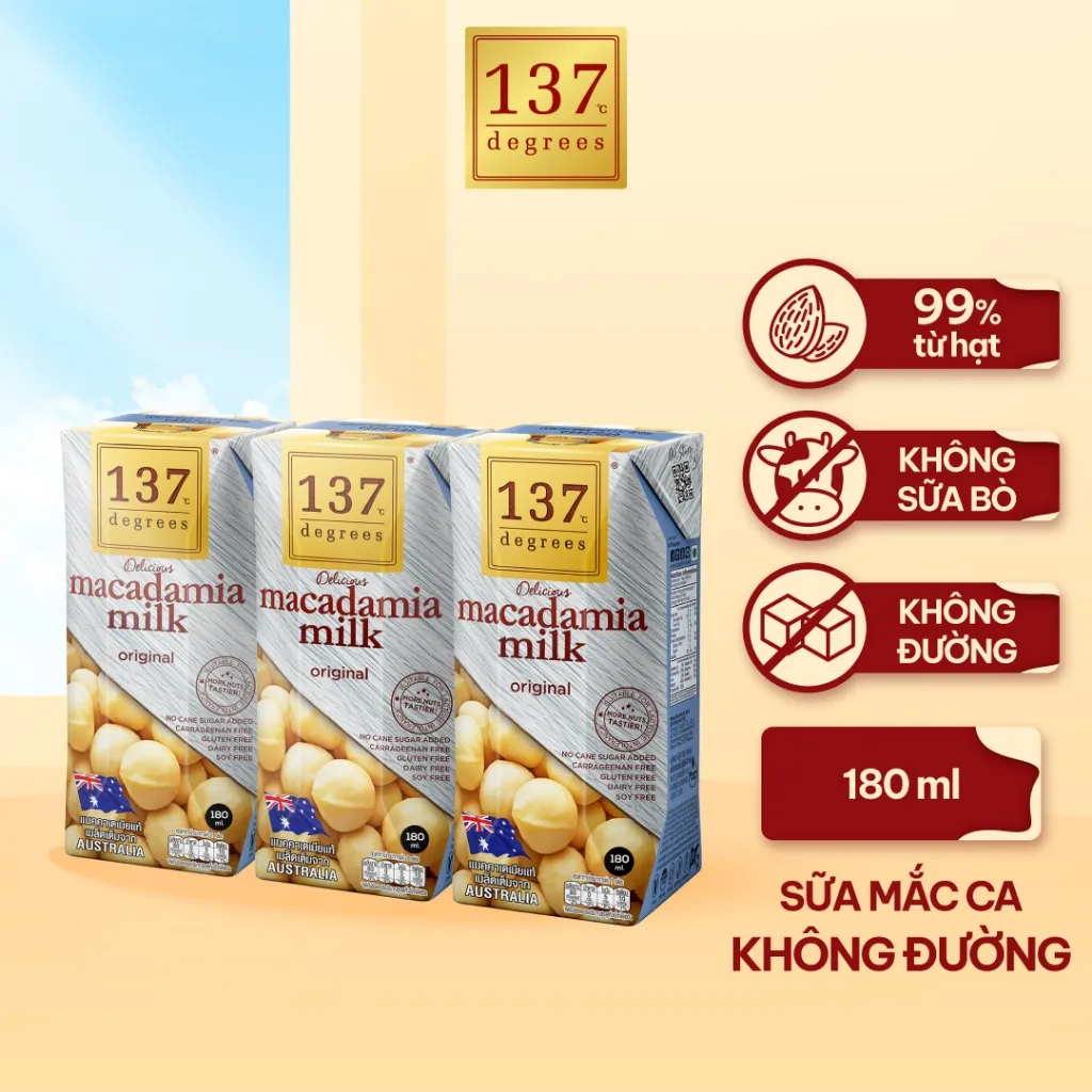 Ảnh Sữa Hạt 137 Degrees Nguyên Chất Không Đường Chính Hãng Thái Lan Dinh Dưỡng  Healthy 2