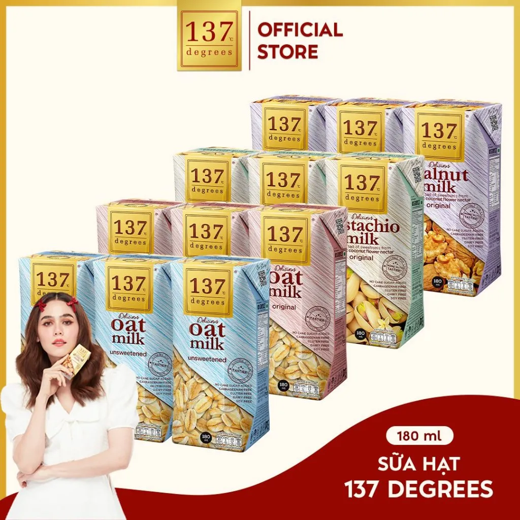 Ảnh Sữa hạt 137 DEGREES Nhiều Vị Lựa Chọn 180ML Dinh Dưỡng Healthy Nhập Khẩu Thái Lan 2