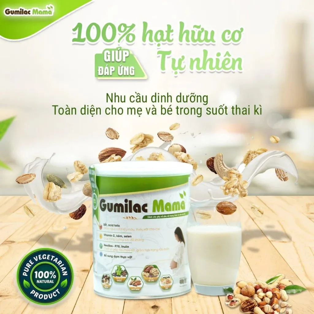 Sữa Hạt Gumilac Mama Chính Hãng - Bổ Sung 28 Vitamin, Khoáng Chất Toàn Diện Cho Mẹ Bầu