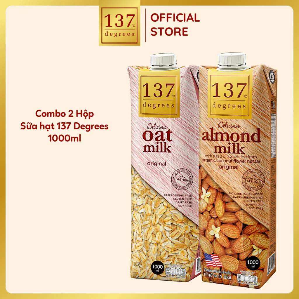 Sữa Hạt 137 Degrees Thái Lan: Nguyên Chất, Healthy, Dinh Dưỡng Vượt Trội