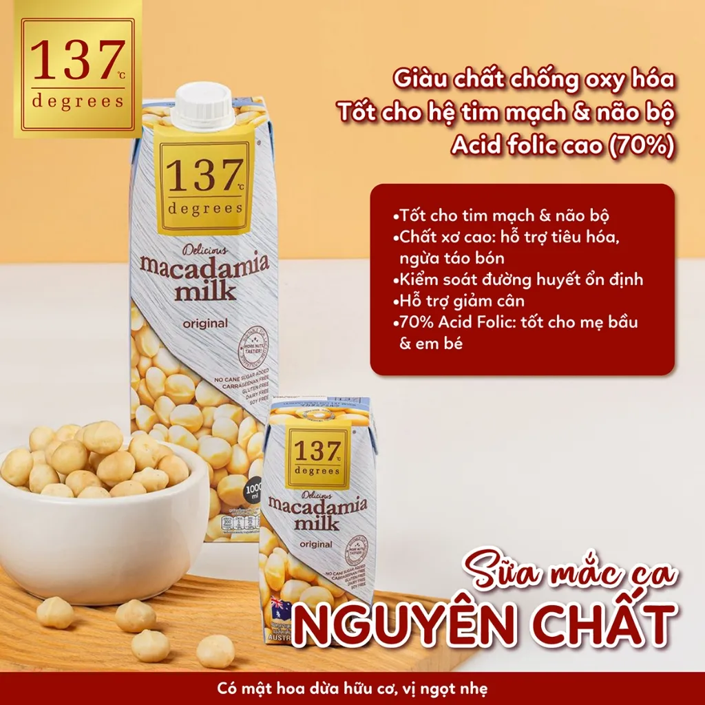Ảnh Sữa Hạt Nguyên Chất Không Ngọt 137 Degrees Thái Lan Chính Hãng, Dinh Dưỡng, Healthy, Nhiều Vị Lựa Chọn 3