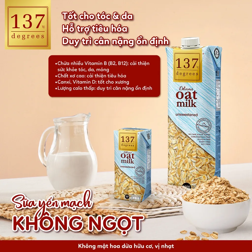 Ảnh Sữa Hạt Nguyên Chất Không Ngọt 137 Degrees Thái Lan Chính Hãng, Dinh Dưỡng, Healthy, Nhiều Vị Lựa Chọn 4