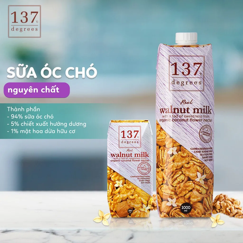 Ảnh Sữa Hạt Óc Chó Nguyên Chất 137 Degrees Chính Hãng Thái Lan 4