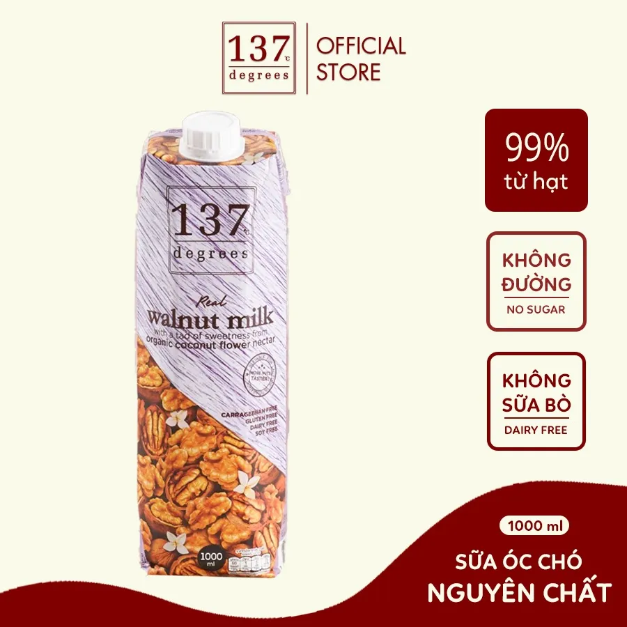 Ảnh Sữa Hạt Óc Chó Nguyên Chất 137 DEGREES Có Vị Ngọt Từ Mật Hoa Dừa Healthy Không Đường 3