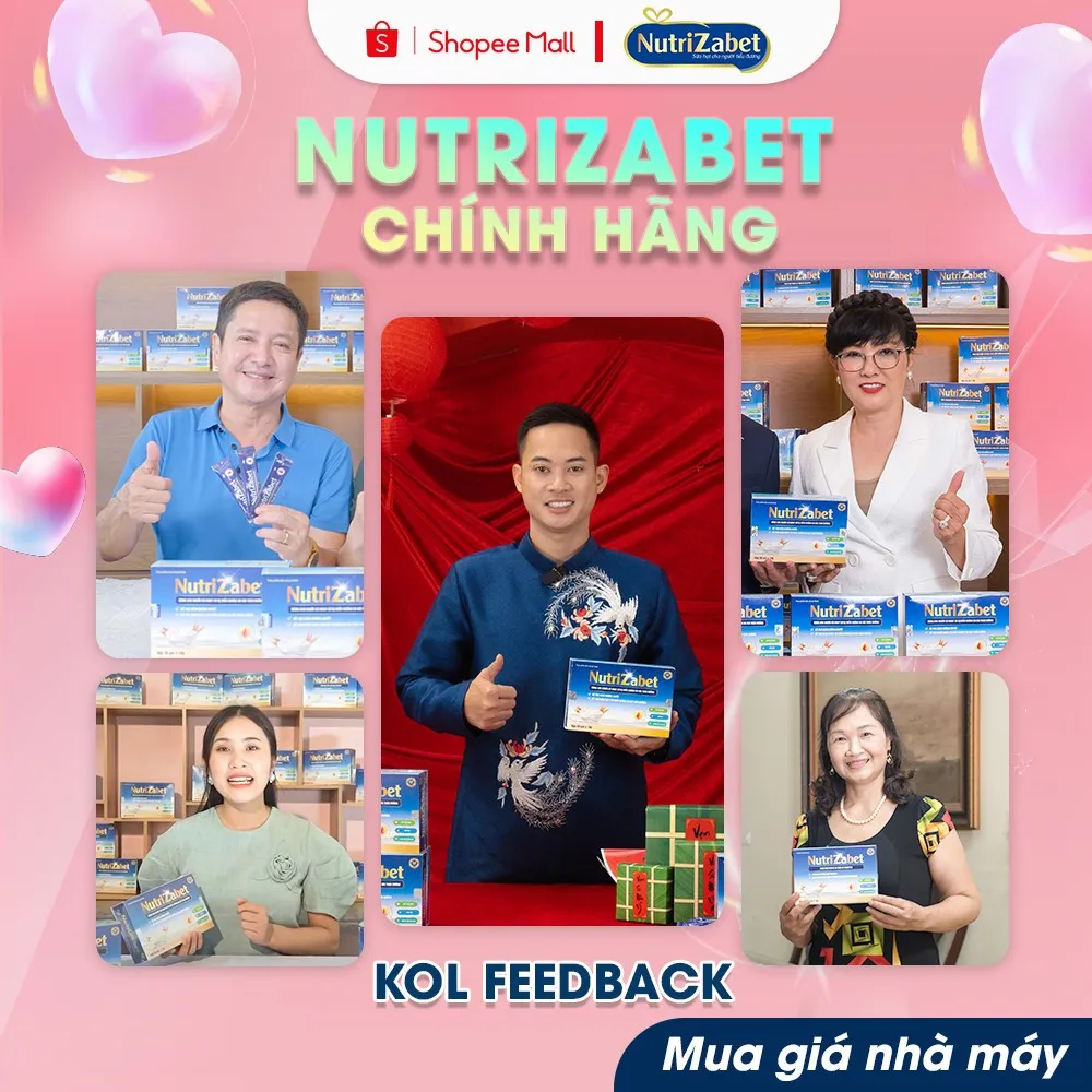 Ảnh Sữa Hạt Tiểu Đường NutriZabet Chính Hãng Hộp 30 Gói - Giúp Ổn Định Đường Huyết 4