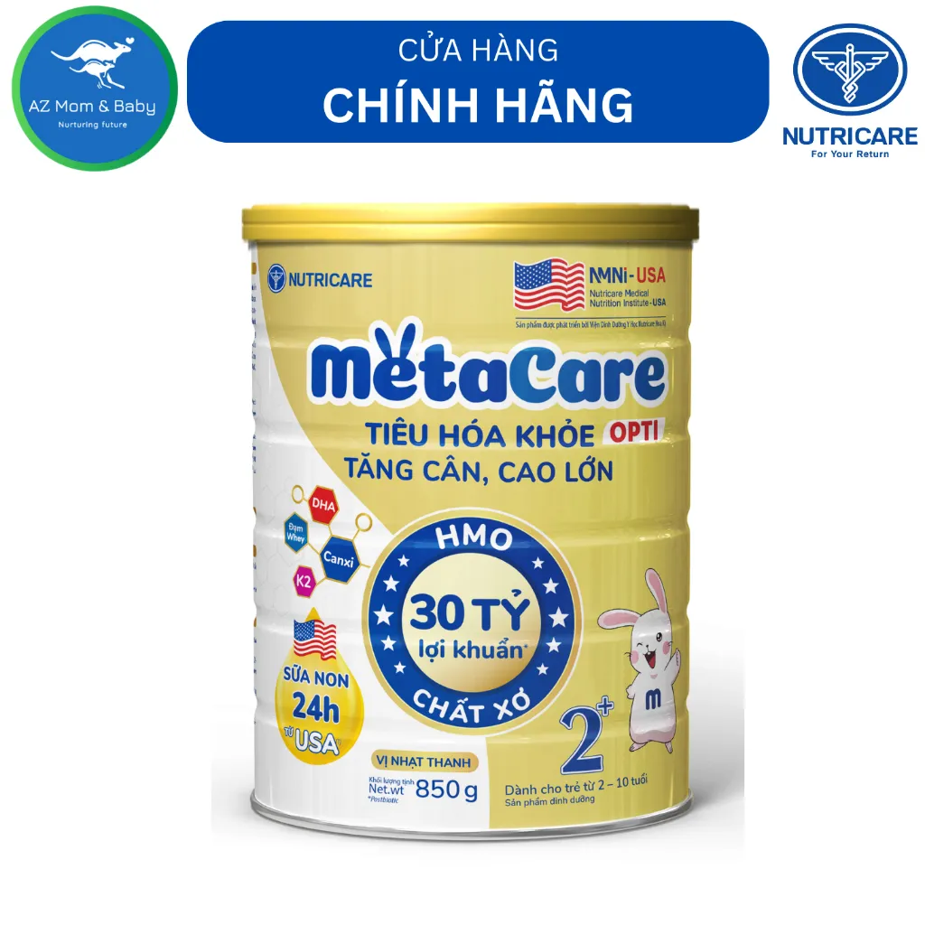 Ảnh Sữa Nutricare Metacare OPTI 2+ 850g - Tiêu hoá khoẻ, tăng cân cao lớn 1