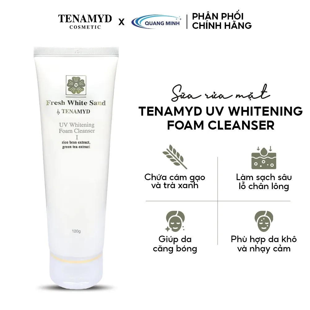 Ảnh Sữa rửa mặt dành cho da dầu và da hỗn hợp, da khô và da nhạy cảm Tenamyd Cosmetic120gr 1