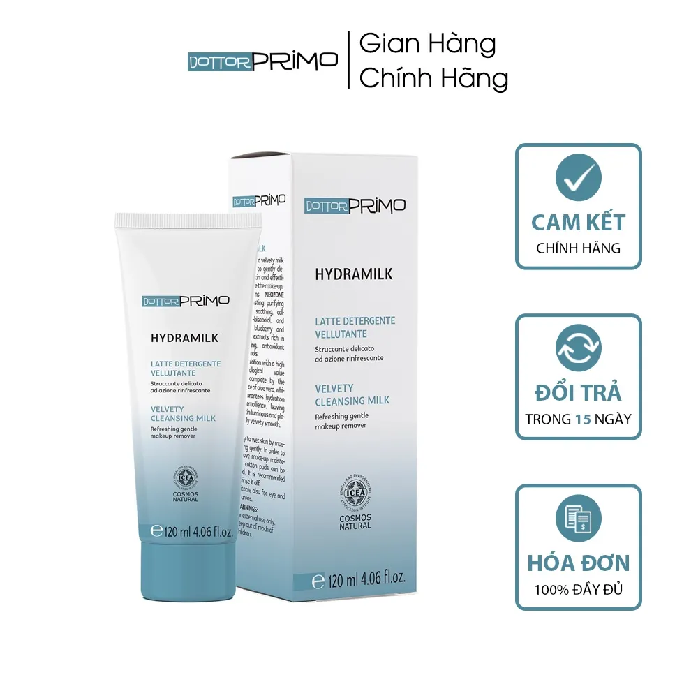 Ảnh Sữa Rửa Mặt Hữu Cơ Cho Da Nhạy Cảm DottorPrimo Hydramilk - Công Nghệ Làm Sạch Sâu 2 in 1 120ml 2