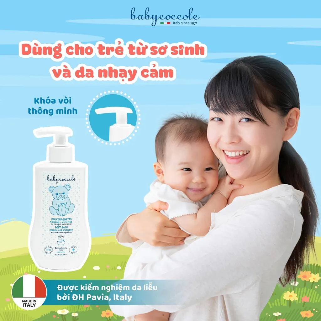 Ảnh Sữa tắm giữ ẩm cho bé Babycoccole 0M+ chiết xuất hoa sen 250ml-400ml 3