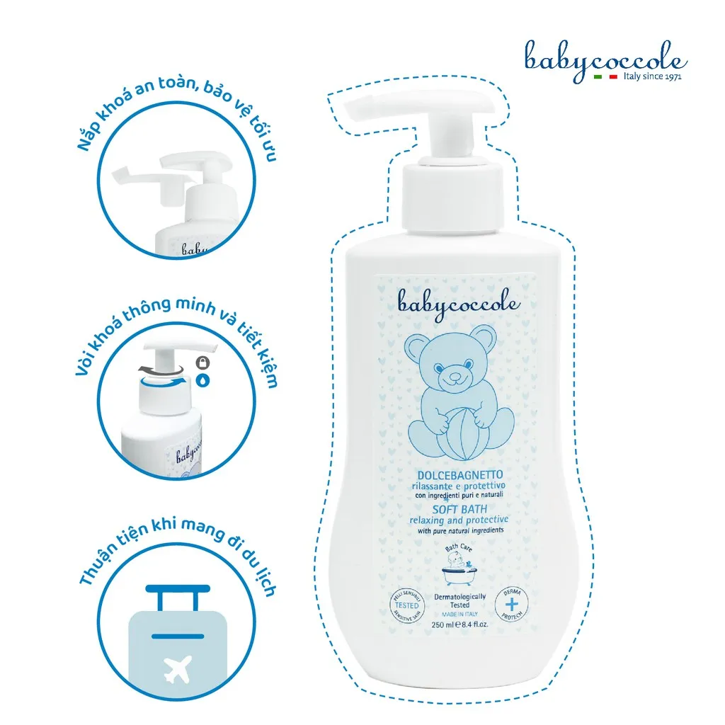 Ảnh Sữa tắm giữ ẩm cho bé Babycoccole 0M+ chiết xuất hoa sen 250ml-400ml 4