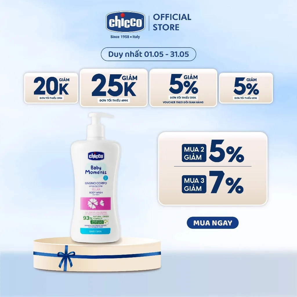 Ảnh Sữa tắm giúp bé ngủ ngon Chicco 0M+ 500ml 1