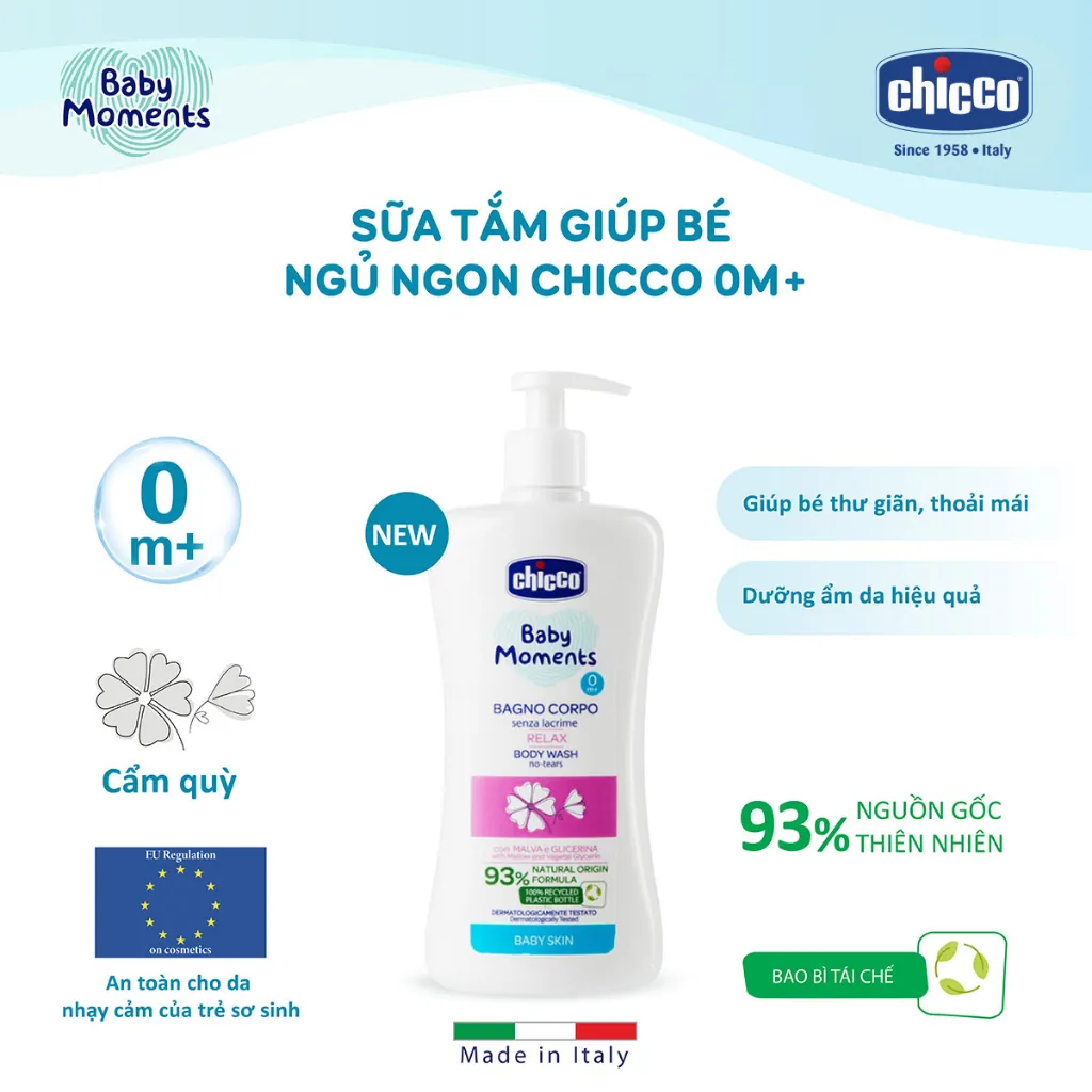 Ảnh Sữa tắm giúp bé ngủ ngon Chicco 0M+ 500ml 4