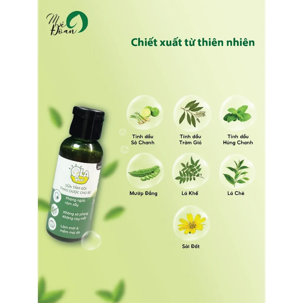 Ảnh Sữa tắm gội cho bé Mệ Đoan phòng ngừa rôm sảy, các vấn đề về da 200ml 4
