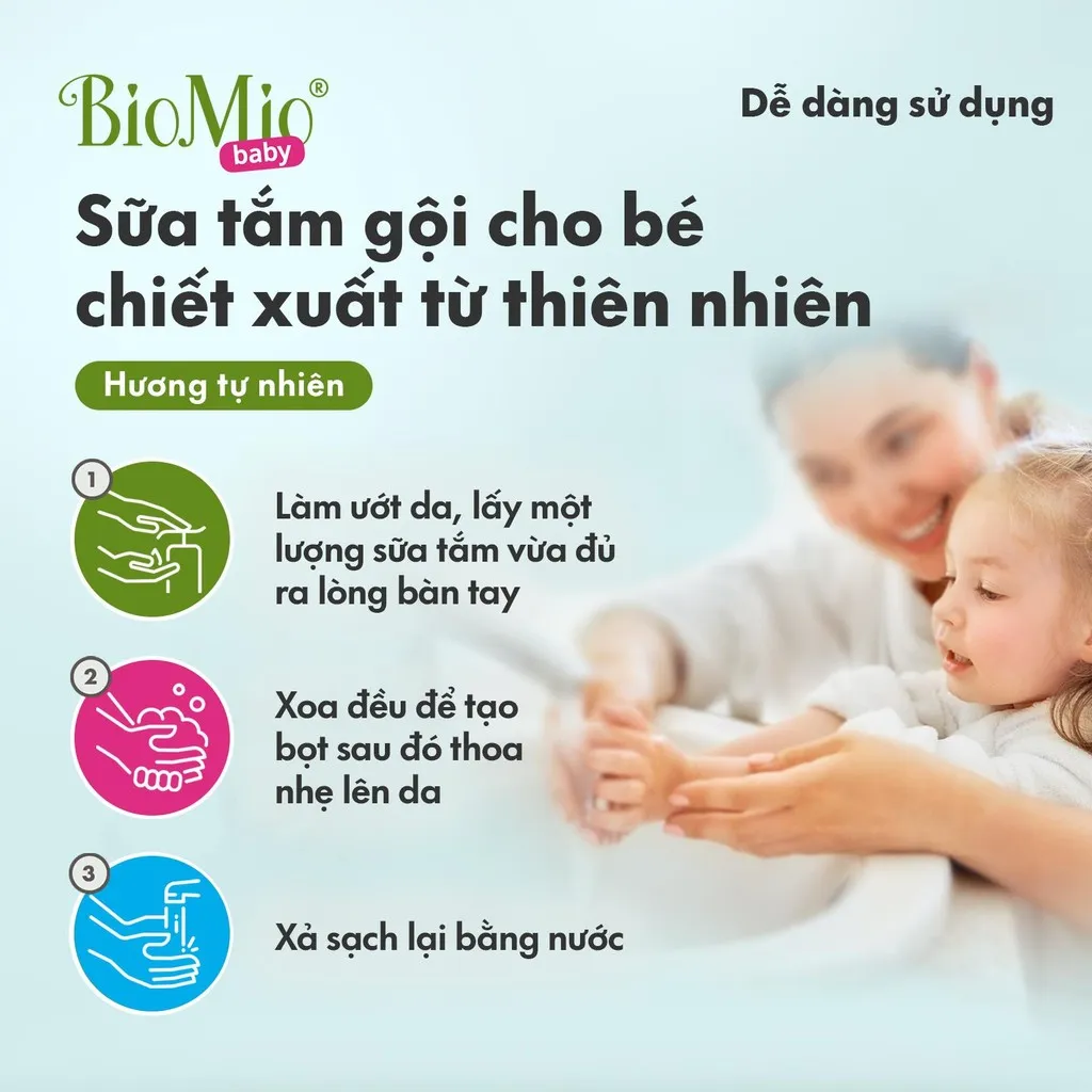 Ảnh Sữa tắm gội hữu cơ cho bé BioMio BIO-SOAP 300ml nước cây xô thơm, không kích ứng, an toàn lành tính 4