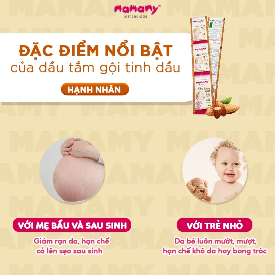 Ảnh Sữa tắm gội Mamamy cao cấp chính hãng cho bé từ sơ sinh, gốc thực vật thiên nhiên, dịu lành gói 5ml 2