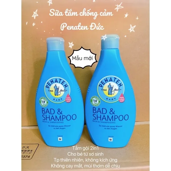 Ảnh Sữa tắm gội Penaten chống cảm cúm Đức xanh dương 400ml 1
