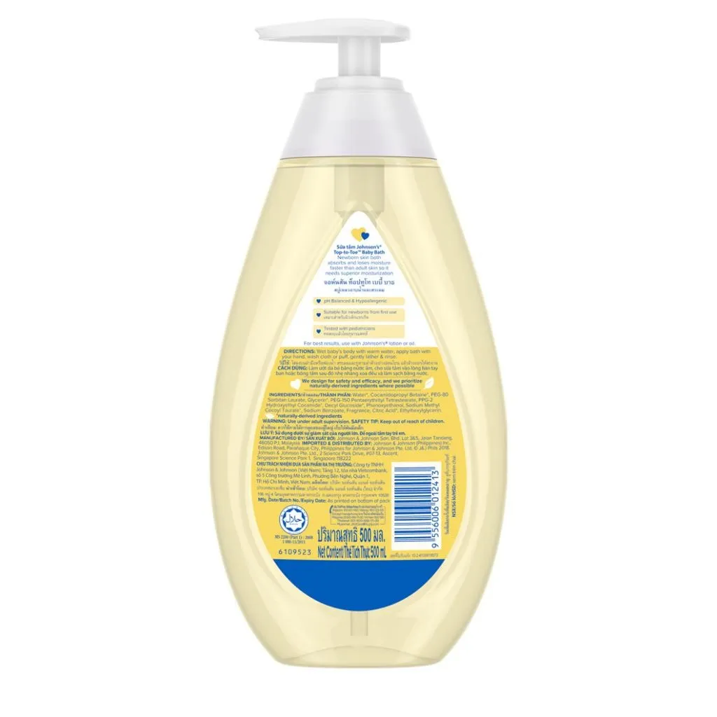 Ảnh Sữa tắm gội toàn thân Johnson Baby cho bé 500ml (Bao bì mới) 2