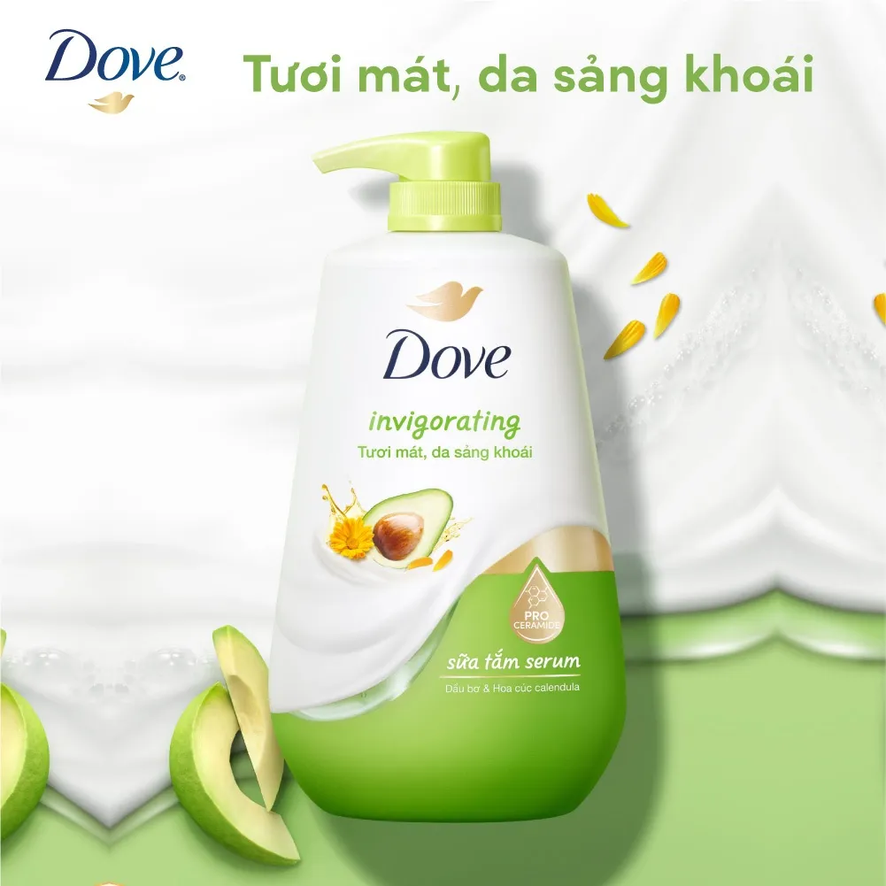 Ảnh Sữa Tắm Serum Dove Pro-Ceramide Giúp Da Đàn Hồi Và Căng Bóng chai 500g/900g 1