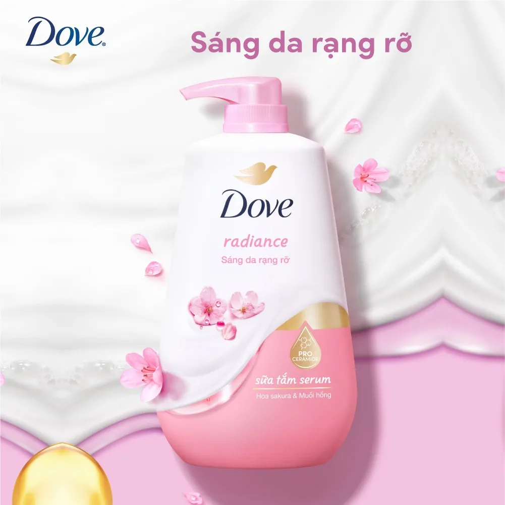 Ảnh Sữa Tắm Serum Dove Pro-Ceramide Giúp Da Đàn Hồi Và Căng Bóng chai 500g/900g 2