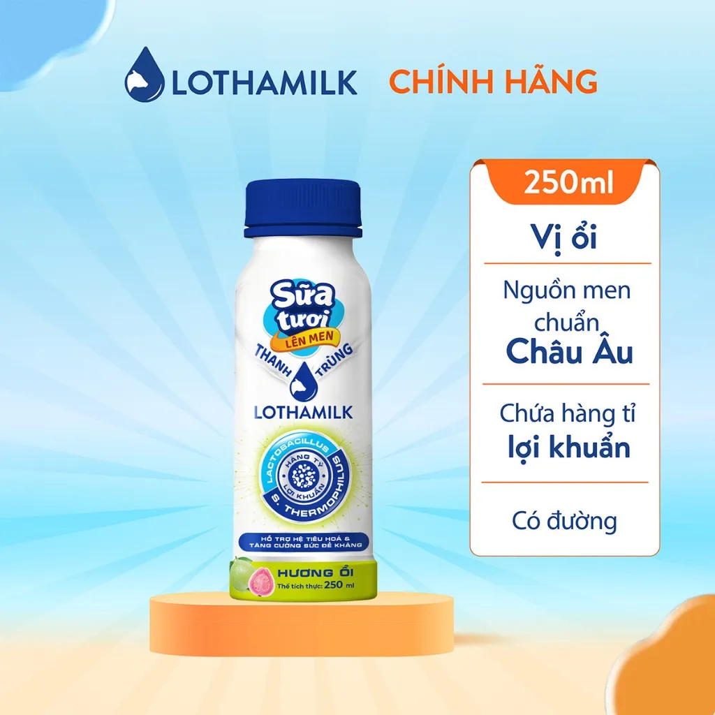 Ảnh Sữa tươi lên men Lothamilk chai 250ml 2