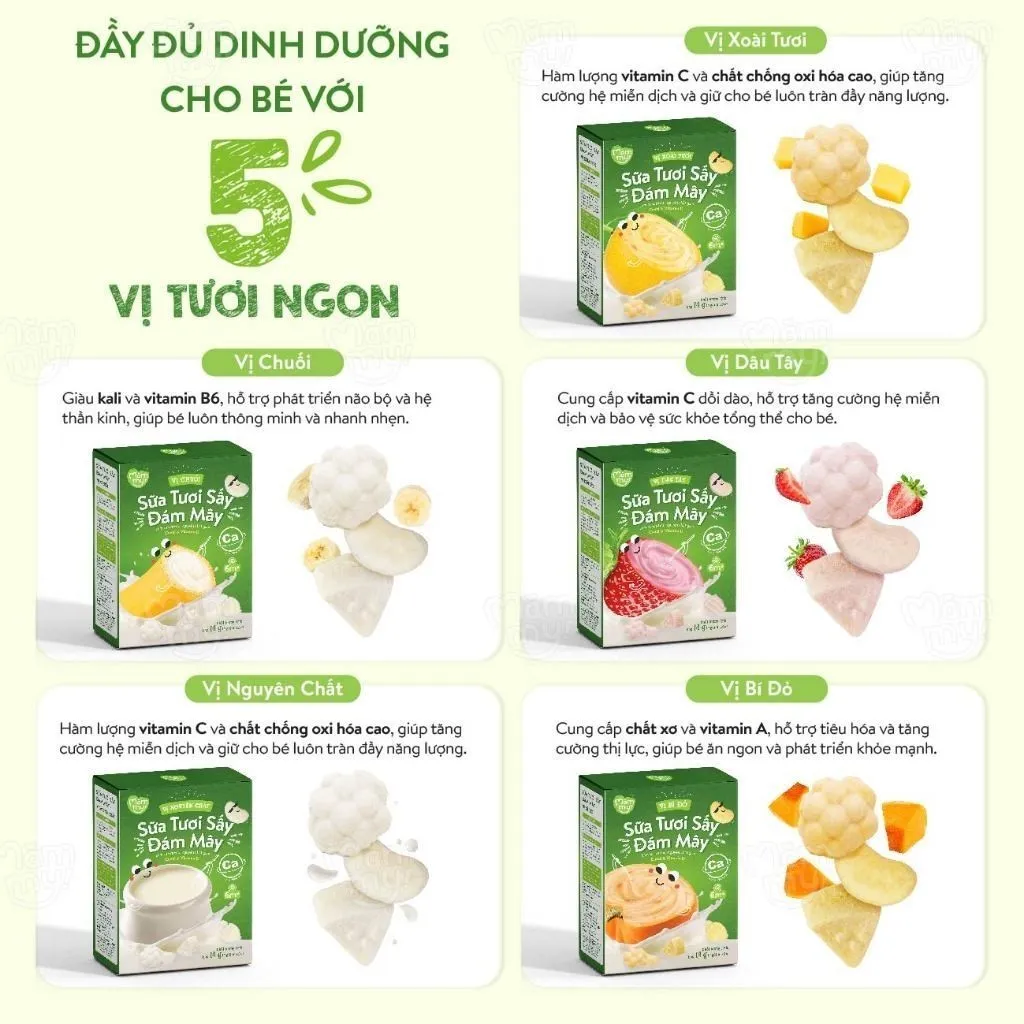 Ảnh Sữa tươi sấy đám mây Mămmy giàu dinh dưỡng, thơm ngon tự nhiên cho bé từ 6 tháng tuổi 1