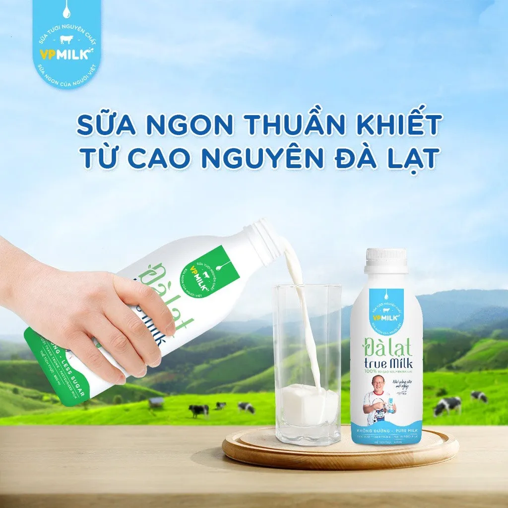 Ảnh Sữa Tươi Thanh Trùng VPMilk Đà Lạt True Milk - Không Đường 2 Lít 3
