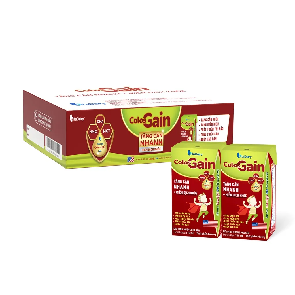 Ảnh SUDD Colos Gain 110ml giúp bé cải thiện cân nặng, ăn ngon - thùng 48 hộp - VitaDairy 2