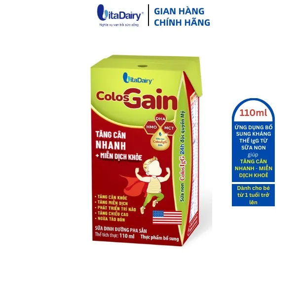 Ảnh SUDD Colos Gain 110ml giúp bé cải thiện cân nặng, ăn ngon - thùng 48 hộp - VitaDairy 4
