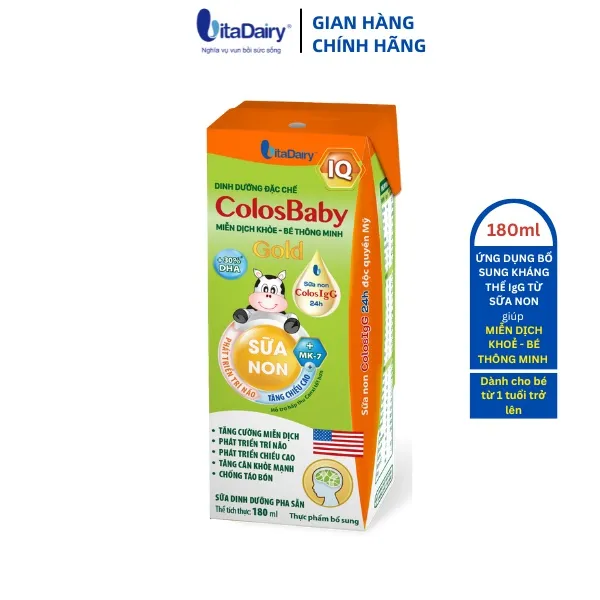Ảnh SUDD ColosBaby IQ Gold 180ml - thùng 48 hộp - VitaDairy 3
