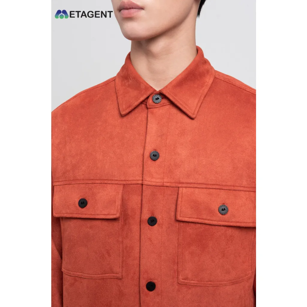 Ảnh Suede Jacket - Áo khoác sơ mi da lộn nam dáng Regular Fit Metagent MS 70E3758 1