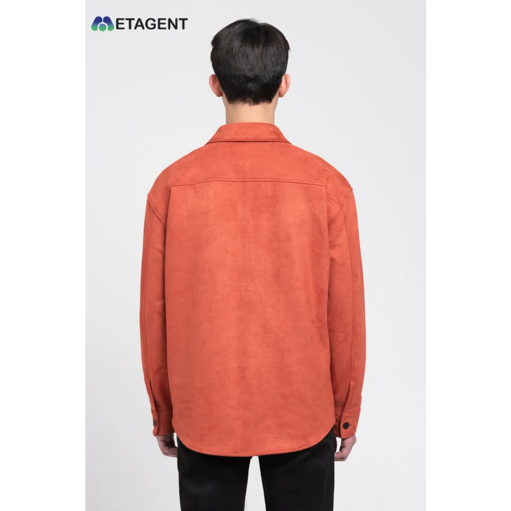 Ảnh Suede Jacket - Áo khoác sơ mi da lộn nam dáng Regular Fit Metagent MS 70E3758 2