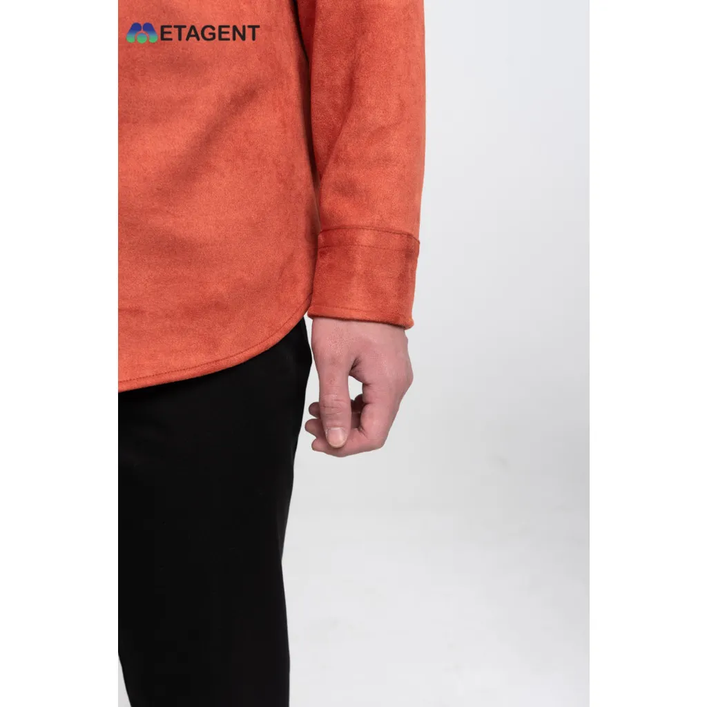 Ảnh Suede Jacket - Áo khoác sơ mi da lộn nam dáng Regular Fit Metagent MS 70E3758 3