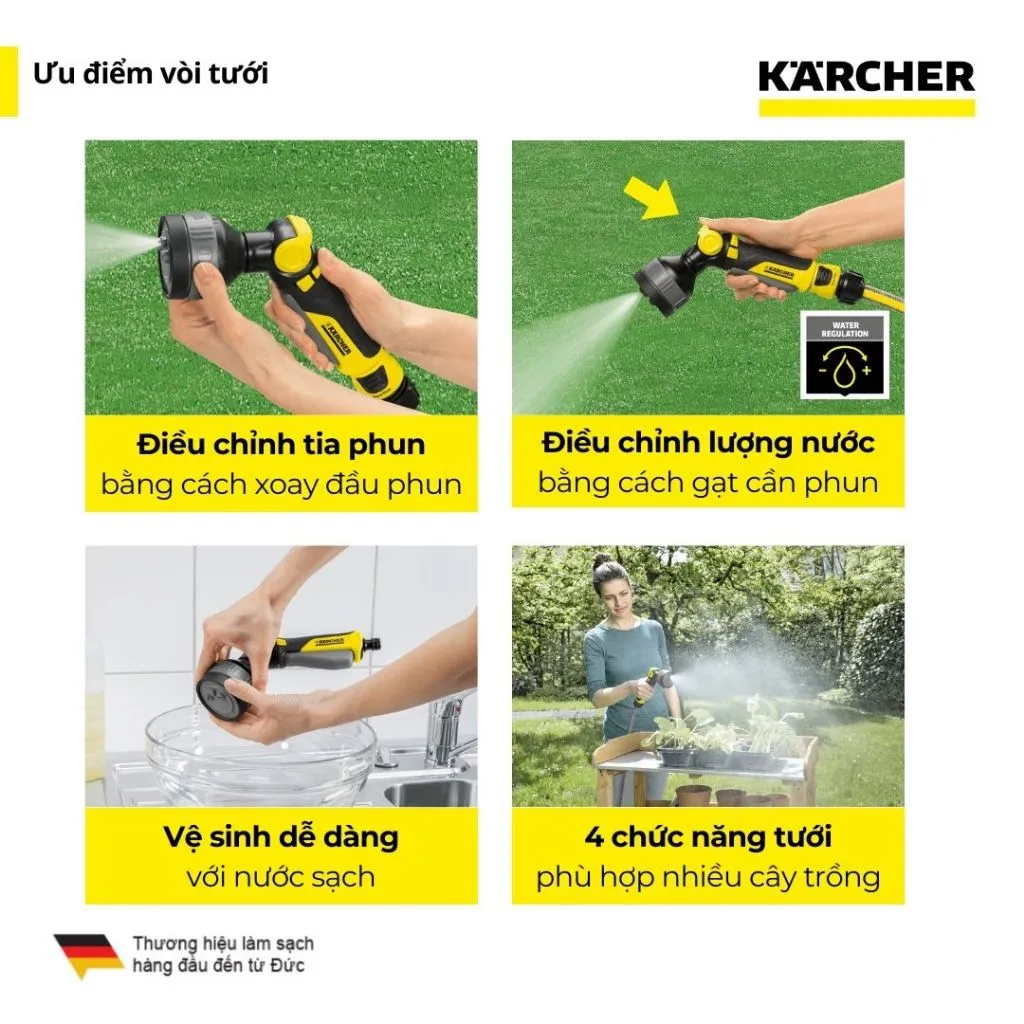 Ảnh Súng tưới cây với 4 mức tưới khác nhau Karcher (2.645-269.0) 2