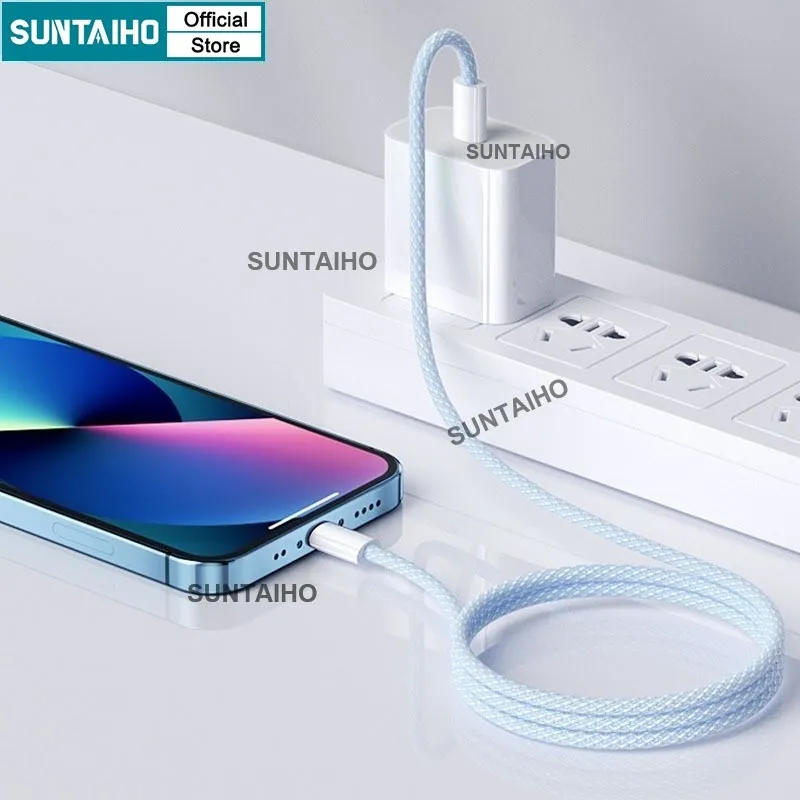 Ảnh Suntaiho Dây Sạc IP Nhanh PD 20W Type-C Cáp Sạc Hỗ Trợ Truyền Dữ Liệu Cho iPhone iPad AirPods 3