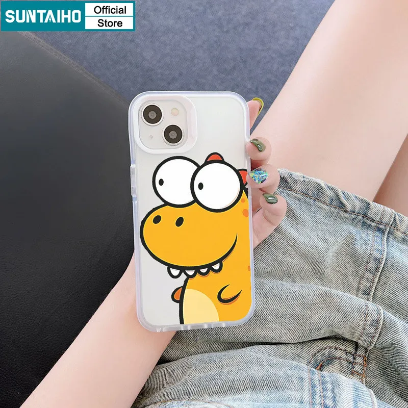 Ảnh Suntaiho Ngộ nghĩnh Hoạt Hình Độc Đáo Họa Tiết Rồng Trong Suốt Mờ Dành Cho Iphone 11 12 13 14 15 16 Pro Max IP 7 8 Plus Iphon X Xs XR Xs Max TPU Silicon Mềm Cao Cấp Chống Sốc Ốp điện thoại 1