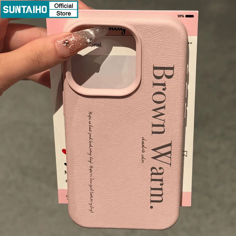 Ảnh Suntaiho Ốp Lưng iPhone Đẹp Vỏ Thời Trang Đơn Giản Họa Tiết Logo Thời Trang Ốp Điện Thoại Silicon Mềm Cao Cấp Chống Sốc Cho Iphone 16 15 14 13 12 11 Pro Max IP 7 8 Plus Iphon X Xs XR Xs Max Hàn quốc Ốp Lưng 1