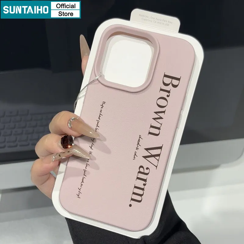 Ảnh Suntaiho Ốp Lưng iPhone Đẹp Vỏ Thời Trang Đơn Giản Họa Tiết Logo Thời Trang Ốp Điện Thoại Silicon Mềm Cao Cấp Chống Sốc Cho Iphone 16 15 14 13 12 11 Pro Max IP 7 8 Plus Iphon X Xs XR Xs Max Hàn quốc Ốp Lưng 4