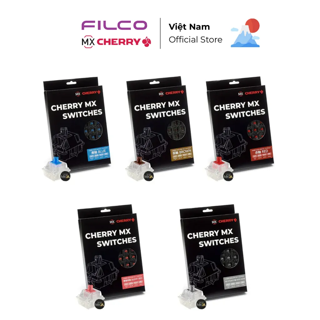 Ảnh Switch bàn phím cơ Cherry MX2A RGB | Pre-lube (Hộp 70 switch) - Hàng Chính Hãng 1