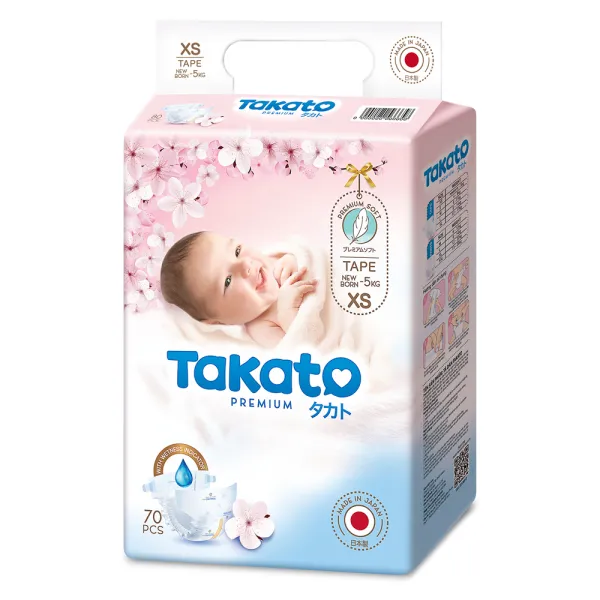 Ảnh Tã dán Nhật Bản Takato siêu mềm mại (XS, 70 miếng) 2