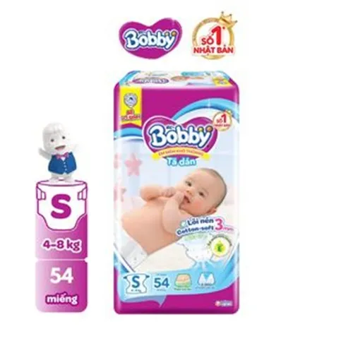 Ảnh Tã dán sơ sinh Bobby NB70/S54/M46 mới- Lõi nén cotton-soft 3mm 1