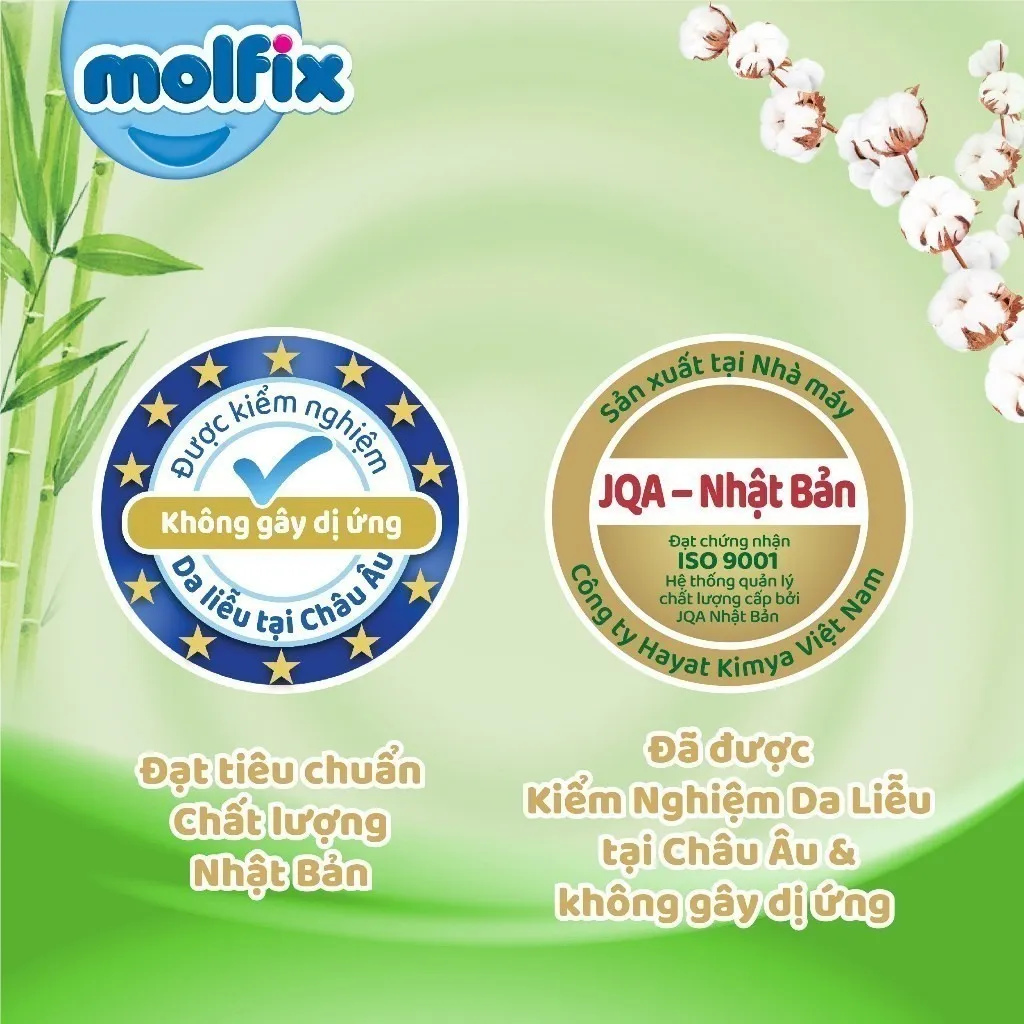 Ảnh Tã dán thiên nhiên Molfix Jumbo NB70/S54/M46/L42/XL38 1
