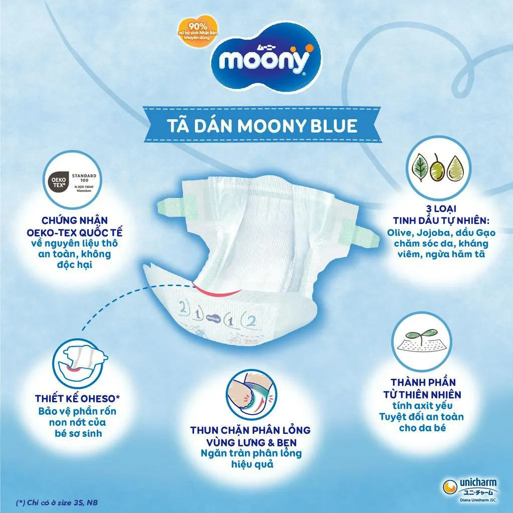 Ảnh Tã quần cao cấp Moony M52 - Nhập khẩu Nhật Bản 2