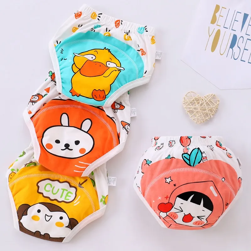 Ảnh Tã quần cotton LUCKY BIG CAT mỏng họa tiết hoạt hình dễ thương thời trang mùa hè dành cho bé tập đi vệ sinh 3