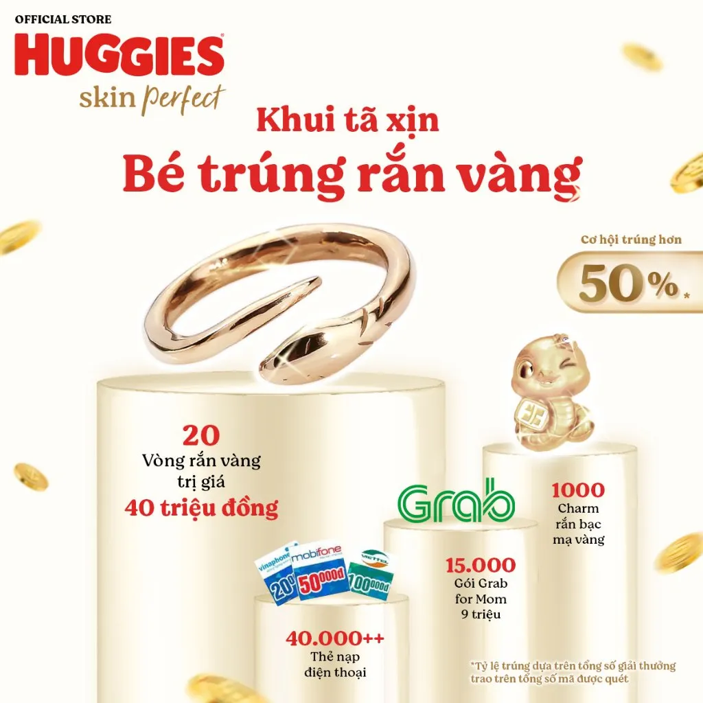 Ảnh Tã quần Huggies Skin Perfect Super Jumbo M70+6/ L60+6/ XL52+6/ XXL48+6 với 2 vùng thấm giảm kích ứng da 2