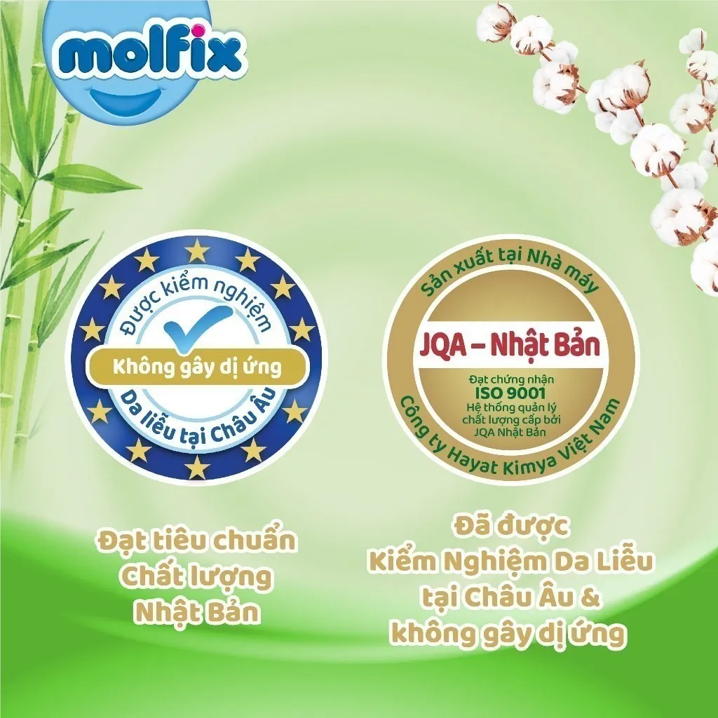 Ảnh Tã/bỉm dán Molfix Thiên nhiên Jumbo S (4kg - 8kg) - Gói 54 miếng 1