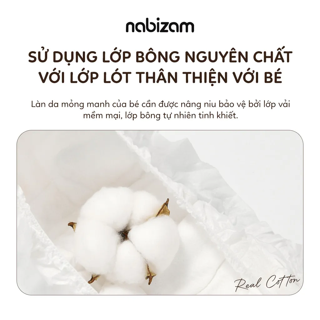Ảnh Tã/Bỉm Đêm NABIZAM Signature Nội Địa Hàn, Mềm Mại, Siêu Thấm Hút Size L30/XL26/2XL22/3XL20 Cho Bé 8-25k 3