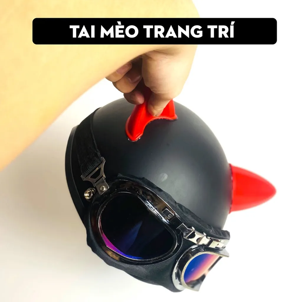 Ảnh Tai meo gắn mũ bảo hiểm CTFAST, cao cấp, dễ thương chắc chắn 2